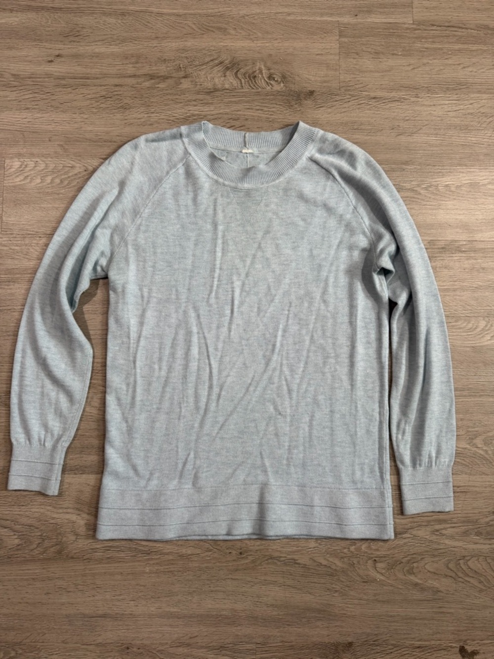 Womens‎ Lululemon Sit in Stillness Ribbed Light Blue Sweater